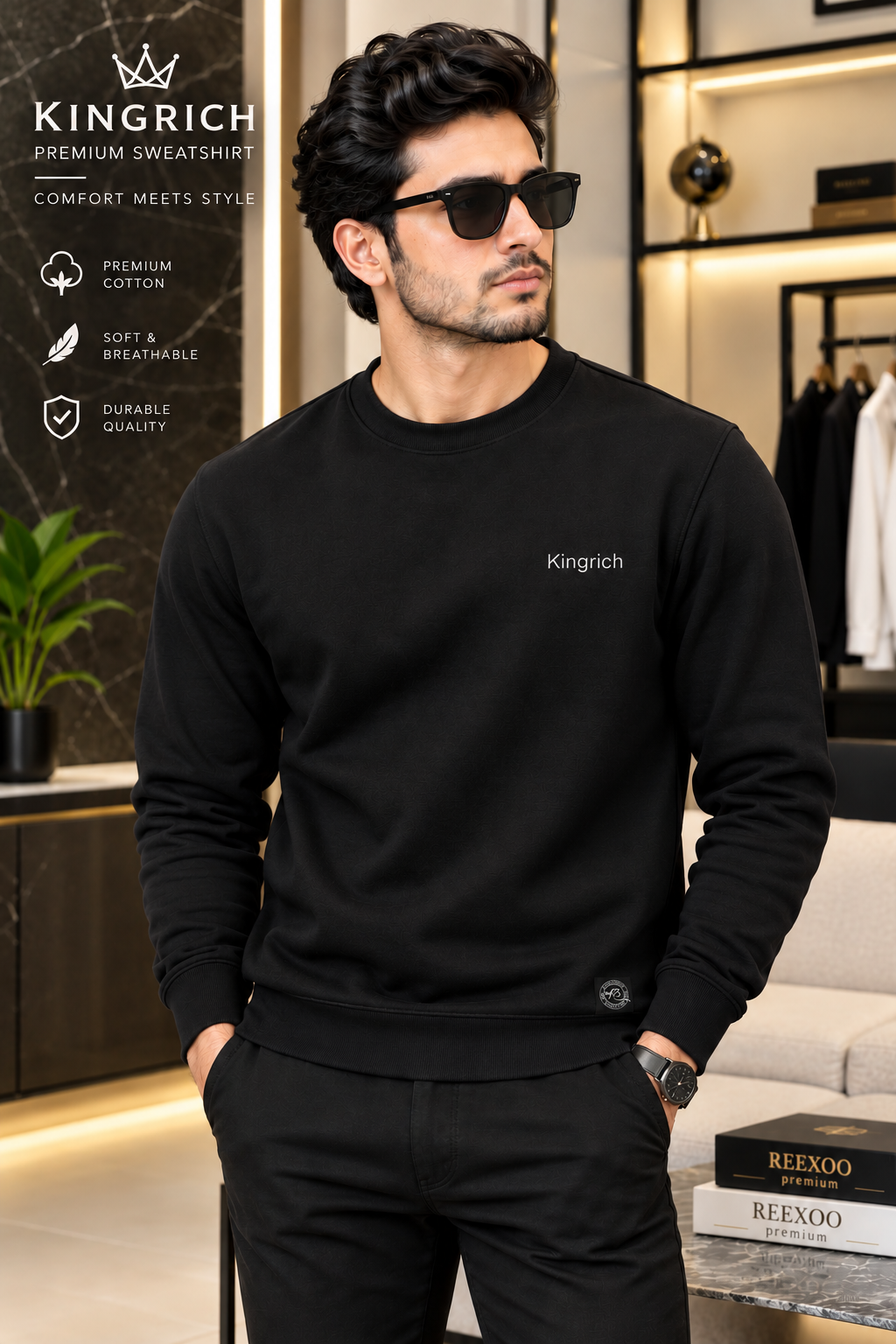 Premium Quality Sweetshirt - Black
