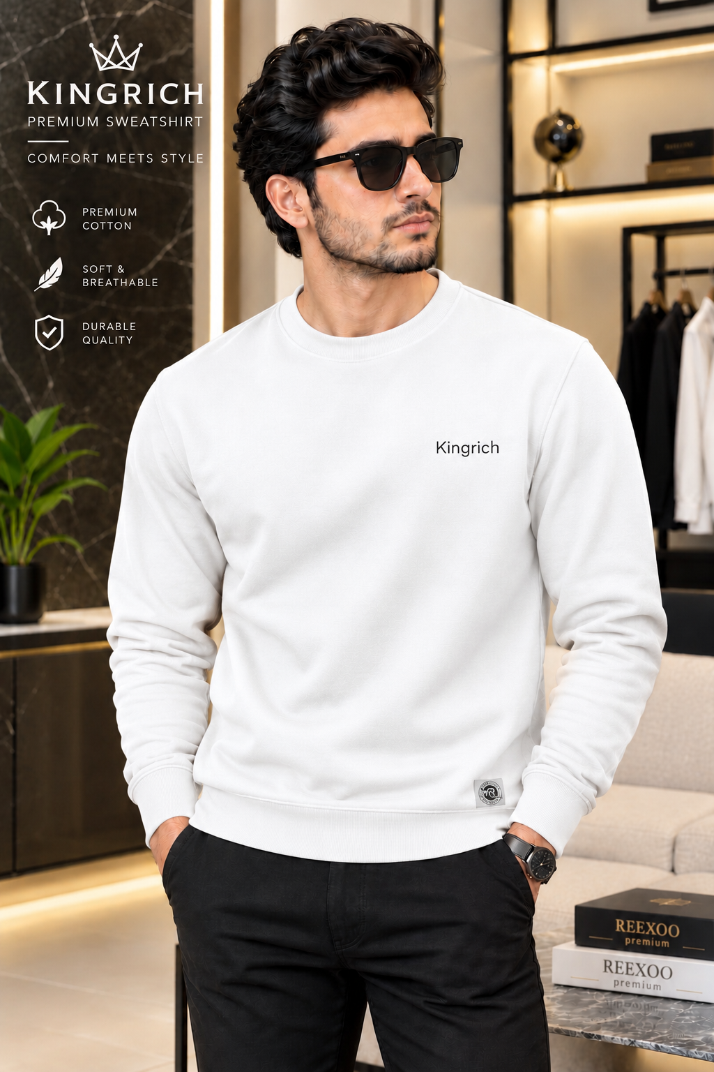 Premium Quality Sweetshirt - White